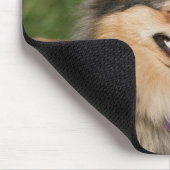 ポメラニア犬のHeadshotの喘ぐこと マウスパッド (コーナー)