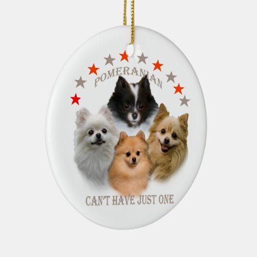 ポメラニア犬はちょうど1匹のオーナメントを有することができません セラミックオーナメント (右)