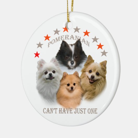 ポメラニア犬はちょうど1匹のオーナメントを有することができません セラミックオーナメント (左)