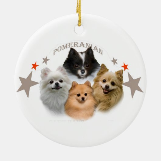 ポメラニア犬はちょうど1匹のオーナメントを有することができません セラミックオーナメント (裏面)