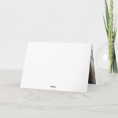 ポメラニア犬は雪のクリスマスを許す カード (裏面)