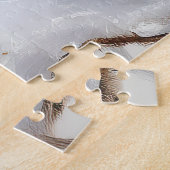 ポメラニア犬は雪のクリスマスを許す ジグソーパズル (側面)