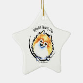 ポメラニア犬アイアム セラミックオーナメント (右)
