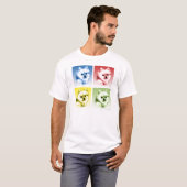 ポメラニア犬アポップ・アートのート Tシャツ (正面フル)