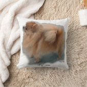 ポメラニア犬アートギフト クッション (ブランケット)