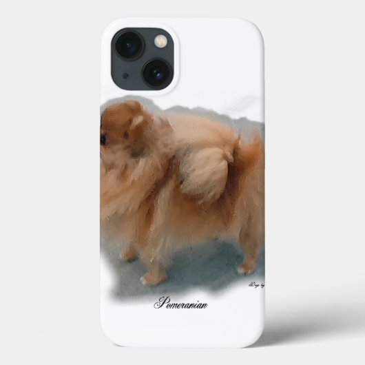 ポメラニア犬アートギフト Case-Mate iPhoneケース (裏面)