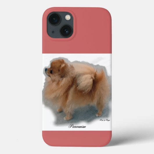 ポメラニア犬アートギフト Case-Mate iPhoneケース (裏面)