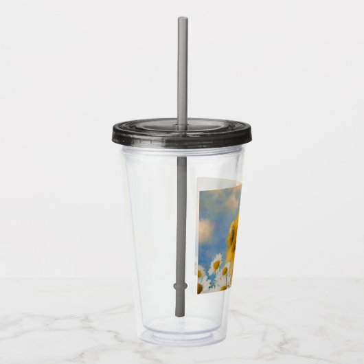 ポメラニア犬インデイジー絵画ズ – オリジナルドッグアート アクリルタンブラー (右)