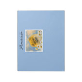 ポメラニア犬インデイジー絵画ズ – オリジナルドッグアート ノートパッド (回転)