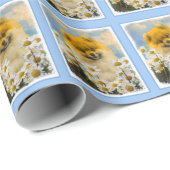 ポメラニア犬インデイジー絵画ズ – オリジナルドッグアート ラッピングペーパー (ロールコーナー)