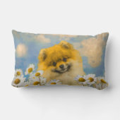 ポメラニア犬インデイジー絵画ズ – オリジナルドッグアート ランバークッション (裏面)