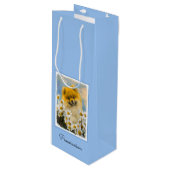 ポメラニア犬インデイジー絵画ズ – オリジナルドッグアート ワインギフトバッグ (正面アングル)