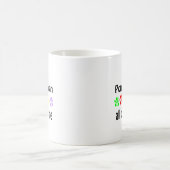 ポメラニア犬ウォークデザイン コーヒーマグカップ (中央)
