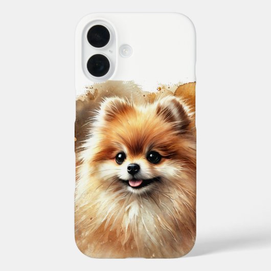 ポメラニア犬ウォーターカラーアート Case-Mate iPhoneケース (裏面)