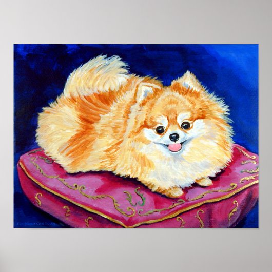 ポメラニア犬ウォールプリントポスター ポスター (正面)