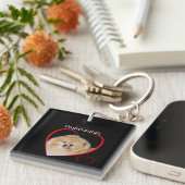 ポメラニア犬キーチェーン キーホルダー (正面右)