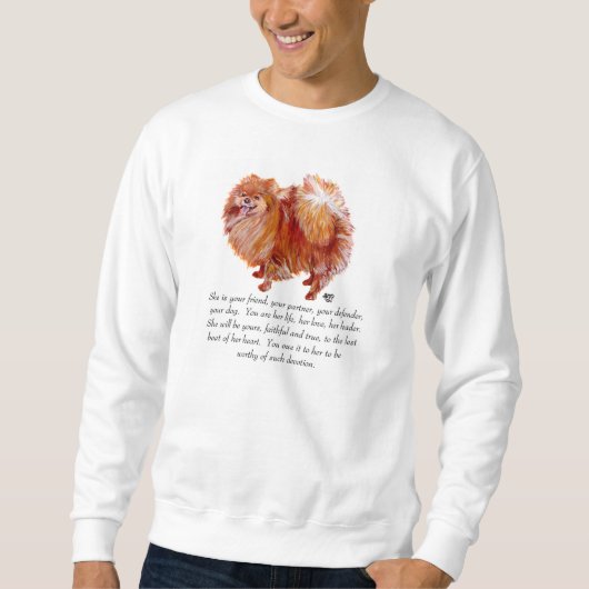 ポメラニア犬キープサケ スウェットシャツ (正面)