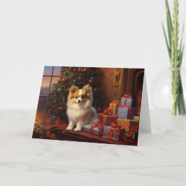 ポメラニア犬クリスマスカード2 サンキューカード
