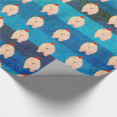 ポメラニア犬クリスマスハッピーホリデイズ ラッピングペーパー (角)