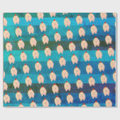 ポメラニア犬クリスマスハッピーホリデイズ ラッピングペーパー (フラット)