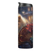 ポメラニア犬クリスマスフェスティバルシーズンブラッシュ タンブラー (回転右)