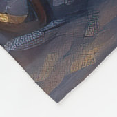 ポメラニア犬クリスマスフェスティバルシーズンブラッシュ フリースブランケット (角)