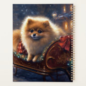 ポメラニア犬クリスマスフェスティバルシーズンブラッシュ プランナー手帳 (裏面)