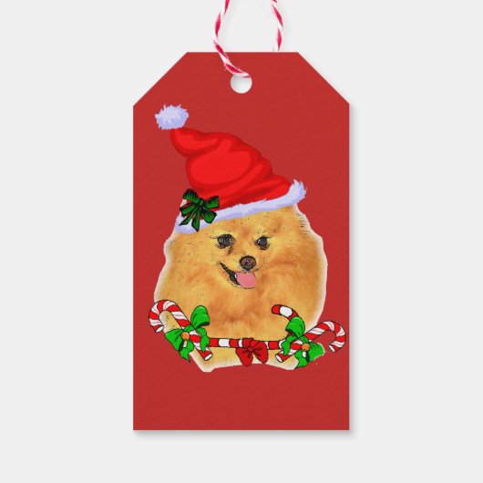 ポメラニア犬クリスマスプレゼント ギフトタグ (裏面)