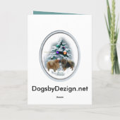 ポメラニア犬クリスマスプレゼント シーズンカード (裏面)