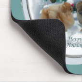 ポメラニア犬クリスマスプレゼント マウスパッド (コーナー)