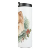 ポメラニア犬クリスマスリースフェスティバルカップ タンブラー (回転右)