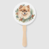 ポメラニア犬クリスマスリースフェスティバルカップ ハンドファン (裏面)