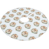 ポメラニア犬クリスマスリースフェスティバルカップ ブラッシュドポリエステルツリースカート (アングル)