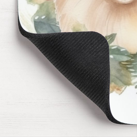 ポメラニア犬クリスマスリースフェスティバルカップ マウスパッド (コーナー)