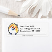 ポメラニア犬クリーンとシンプル ラベル (インサイチュ)