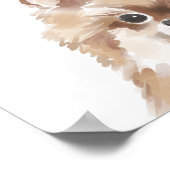 ポメラニア犬コリウオーターカラーイラストレーションドッグ名 ポスター (角)