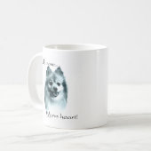 ポメラニア犬コールドノーズ暖かいハート コーヒーマグカップ (正面左)