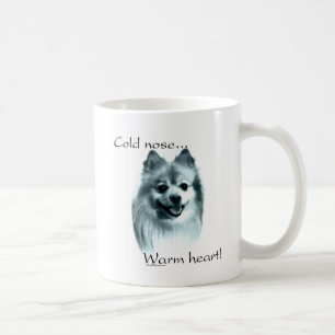 ポメラニア犬コールドノーズ暖かいハート コーヒーマグカップ