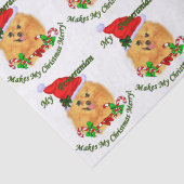 ポメラニア犬サンタクリスマス 薄葉紙 (詳細)