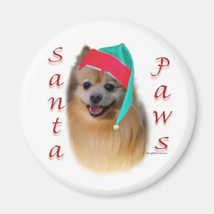 ポメラニア犬サンタポーズマグネット マグネット