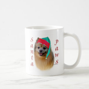 ポメラニア犬サンタポーズ コーヒーマグカップ