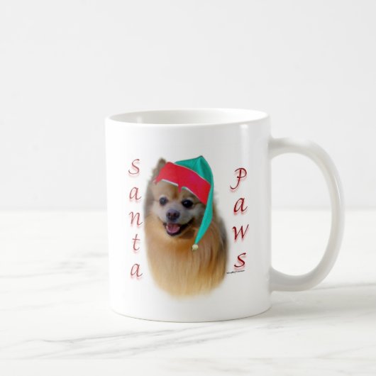 ポメラニア犬サンタポーズ コーヒーマグカップ (右)