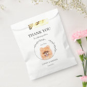 ポメラニア犬シンプルドッグ結婚のサンキューフェイバーバッグ フェイバーバッグ (封をした状態)