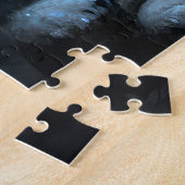 ポメラニア犬スノウリースレイクリスマスデコール ジグソーパズル (側面)