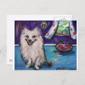 ポメラニア犬スマイル ポストカード (正面/裏面)