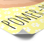 ポメラニア犬ドッグおたく眼鏡 | POMER-BRAINY-AN ポスター (角)