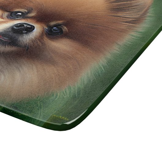 ポメラニア犬ドッグインセントパトリックのデイドレス カッティングボード (角)