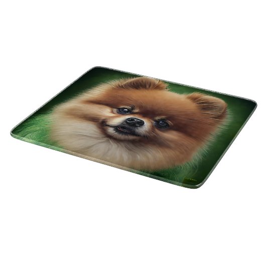 ポメラニア犬ドッグインセントパトリックのデイドレス カッティングボード (角)
