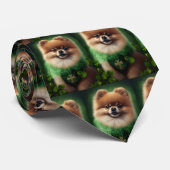 ポメラニア犬ドッグインセントパトリックのデイドレス ネクタイ (ロール)