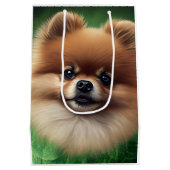 ポメラニア犬ドッグインセントパトリックのデイドレス ミディアムペーパーバッグ (裏面)